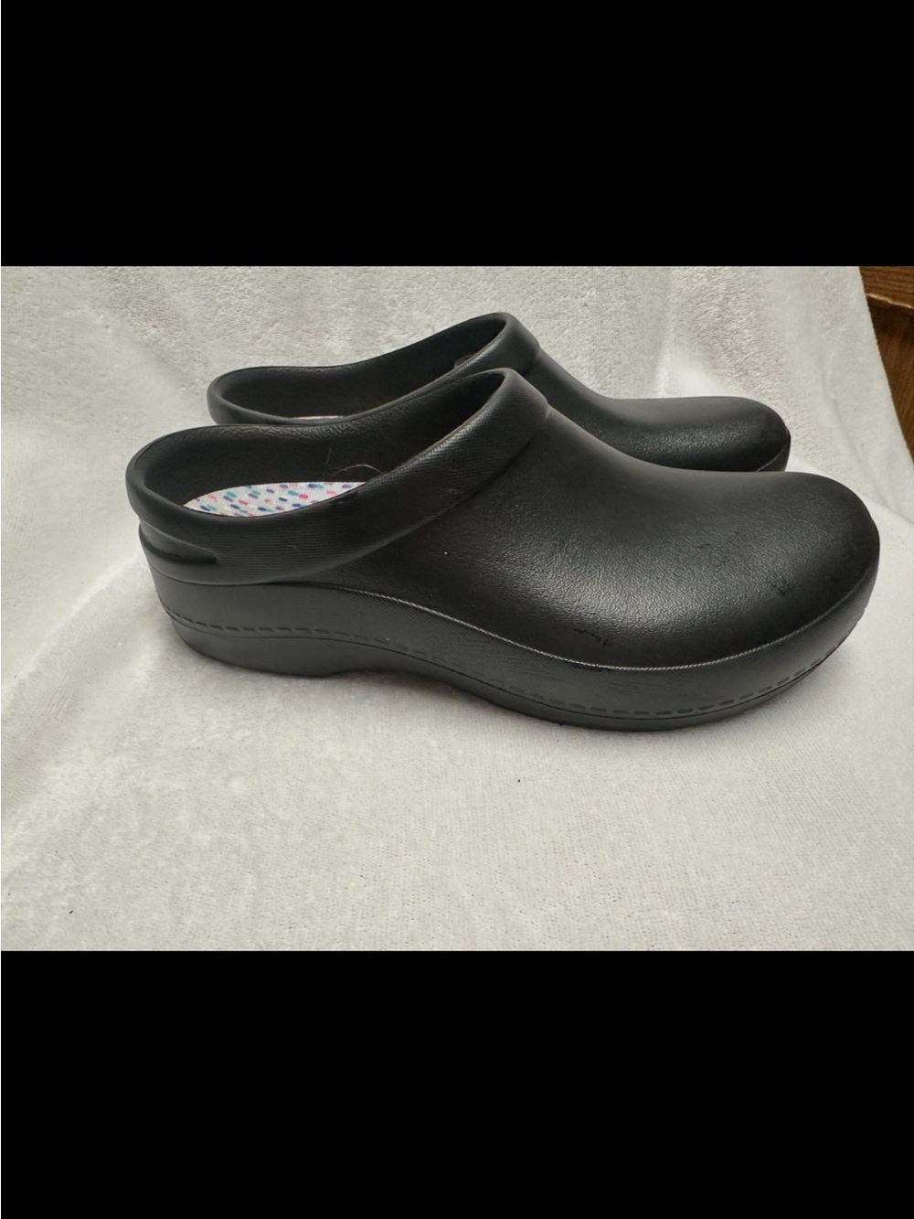 Dansko Black Womens Slip-On Clogs